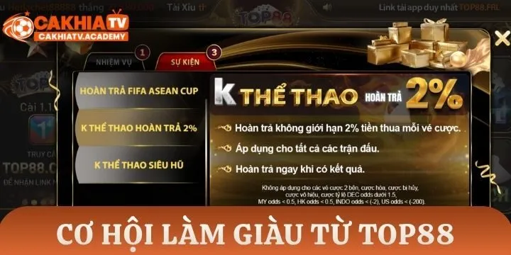Cơ hội ‘’phát tài’’ từ Top88 đến từ đâu?