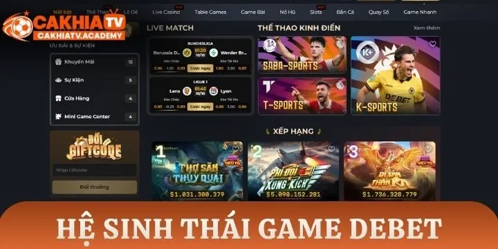 Hệ sinh thái game cược đồ sộ tại trang chủ