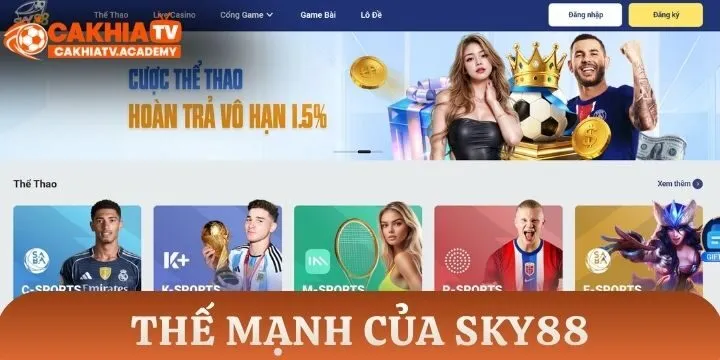 Thế mạnh giúp Sky88 luôn xếp top đầu trên thị trường